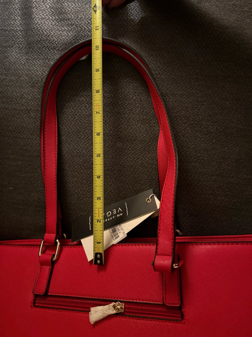 Isabelle Classic Red Tote with Removable Pouch — Women's Shoulder Bag, BNWT - Picture 14 of 15